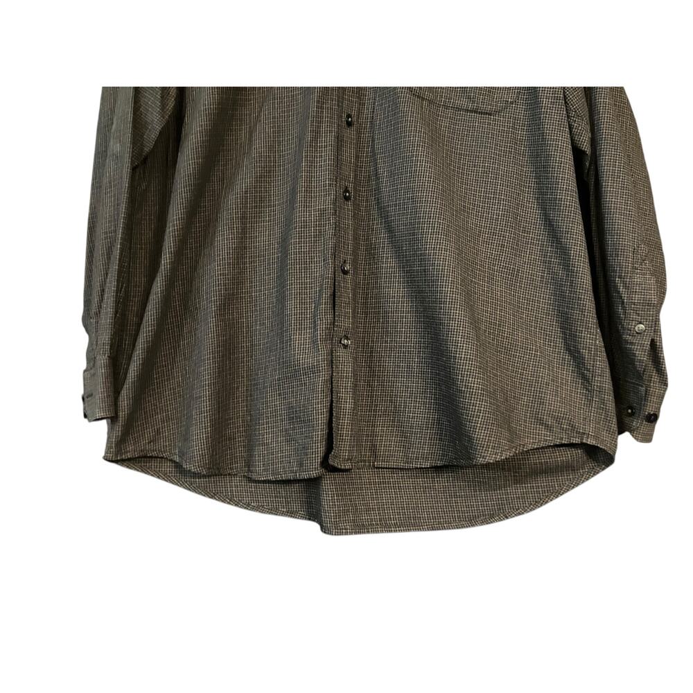 Windsor Lake Men's Cotton Woven Plaid Button-Up Long Sleeve Casual Shirt SZ L - Picture 5 of 8